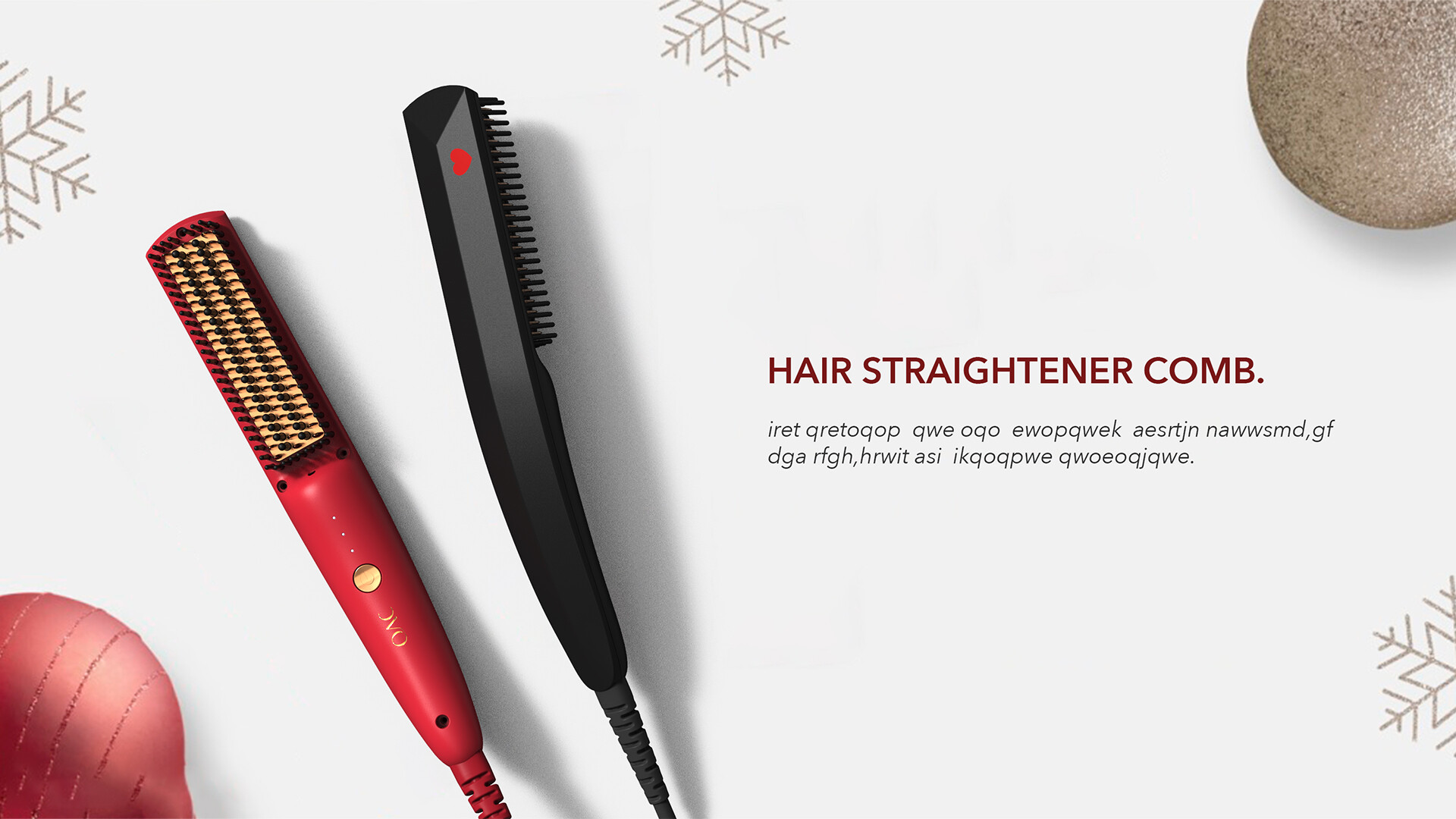 Negative Ion Hair Straightening Brush Design