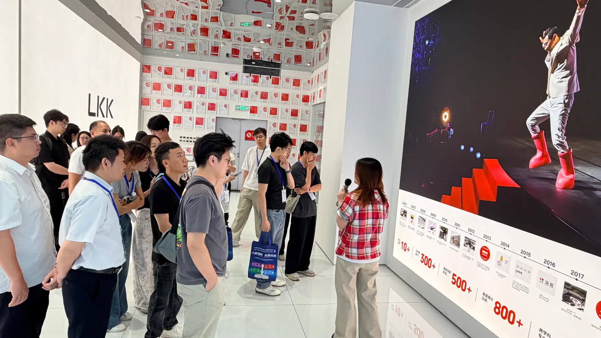 Zhongshan business executives touring LKK Design showroom viewing award-winning product innovations